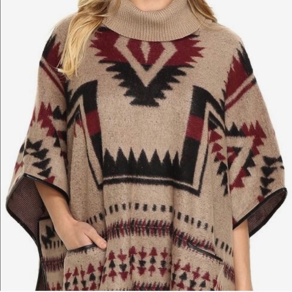 Lucky Brand Aztec Poncho